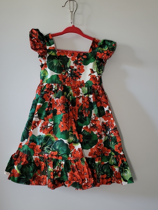 Dolce & Gabbana Other - Dolce & Gabbana Red & Green Floral Cotton Sundress for Girls
